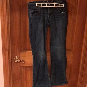 American Eagle dark wash fit and flare jeans